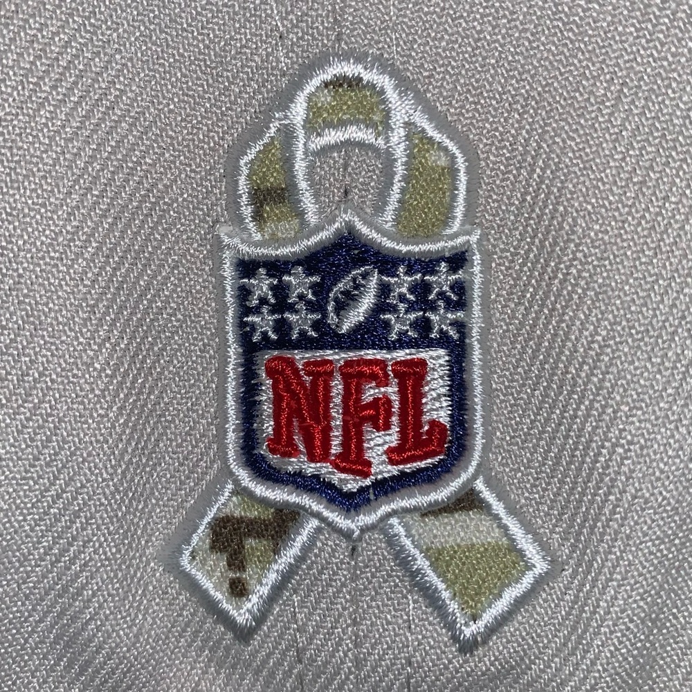 Denver Broncos New Era Stone/Orange ‘23 Salute To Service 59FIFTY Fitted Hat-New - Picture 9 of 10